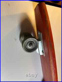 Vintage Tenderfoot Sidewalk Surf Wooden Skateboard Metal Wheels Fort Worth TEXAS