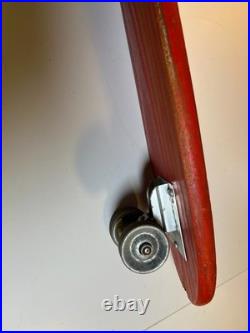 Vintage Tenderfoot Sidewalk Surf Wooden Skateboard Metal Wheels Fort Worth TEXAS