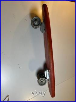 Vintage Tenderfoot Sidewalk Surf Wooden Skateboard Metal Wheels Fort Worth TEXAS