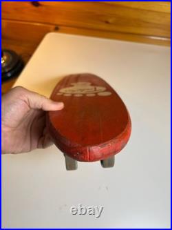 Vintage Tenderfoot Sidewalk Surf Wooden Skateboard Metal Wheels Fort Worth TEXAS