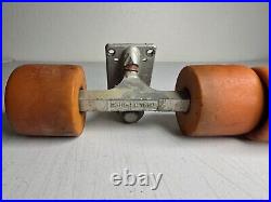 Vintage Tracker Force Skateboard Trucks with Orange Wheels Rare Collectible Set Vintage Tracker Force Skateboard Trucks with Orange Wheels Rare Collectible Set