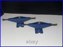 Vintage Tracker Quiktrack Skateboard Trucks NOS RARE All Metal Blue Originals 9