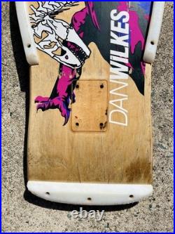 Vintage Tracker Skateboards Dan Wilkes Dinosaur Skateboard Deck 1987