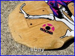 Vintage Tracker Skateboards Dan Wilkes Dinosaur Skateboard Deck 1987