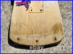 Vintage Tracker Skateboards Dan Wilkes Dinosaur Skateboard Deck 1987