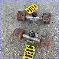 Vintage Tracker skateboard trucks Santa Cruz W Colorful Cell Blocks N Wheels