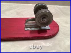 Vintage Tresco Official Skee-Skate Board Metal Wheels Wooden 18.5 Long