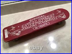 Vintage Tresco Official Skee-Skate Board Metal Wheels Wooden 18.5 Long