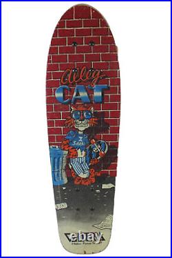 Vintage Valterra Alley Cat I Shred 1987 Skateboard with Trucks & Yellow Wheels