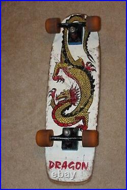 Vintage Valterra Dragon 1980's Cream Color Skateboard