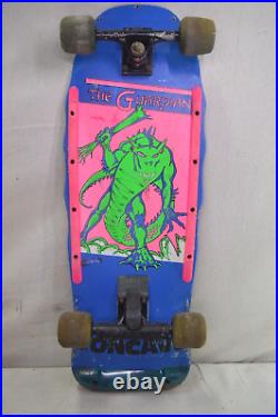 Vintage Valterra Guardian Skateboard 1985 Dragon Green Pink Blue Made USA