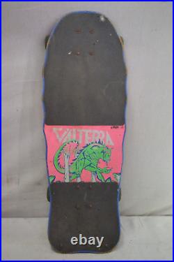 Vintage Valterra Guardian Skateboard 1985 Dragon Green Pink Blue Made USA