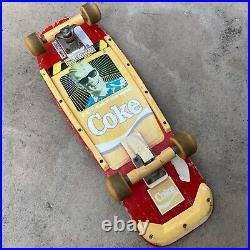 Vintage Variflex COKE Max Headroom Skateboard Coca-Cola Skate 1980s Delaminated