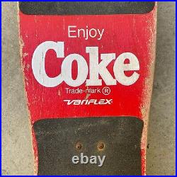 Vintage Variflex COKE Max Headroom Skateboard Coca-Cola Skate 1980s Delaminated