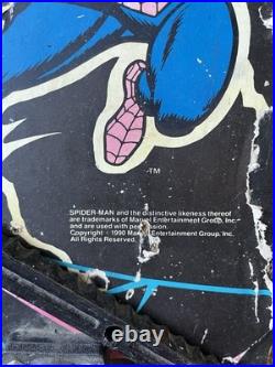 Vintage Variflex Skateboard 1990 Spider-Man Marvel Skate Wooden Board RARE