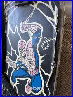 Vintage Variflex Skateboard 1990 Spider-Man Marvel Skate Wooden Board RARE