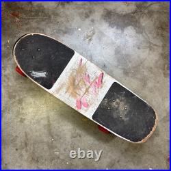 Vintage Variflex Skateboard Pink White Old School Street Rage II Wheels 80s 90s