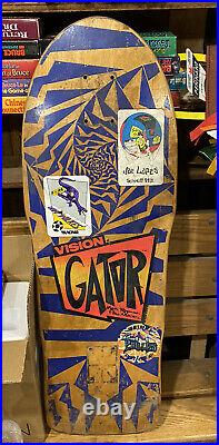 Vintage Vision Mark Rogowski Gator Wood Skateboard Deck 1980s ORIGINAL board