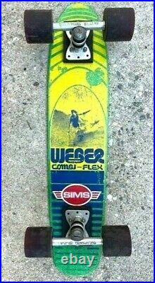 Vintage Weber Skateboard with trucks and wheels Performer/Combi-Flex mdl