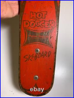 Vintage Wood Hot Dogger Ski Board Skateboard Torrance California METAL WHEELS Vintage Wood Hot Dogger Ski Board Skateboard Torrance California METAL WHEELS