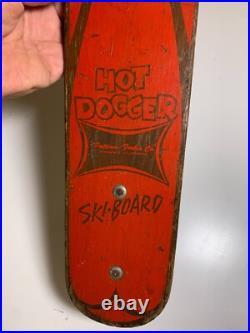 Vintage Wood Hot Dogger Ski Board Skateboard Torrance California METAL WHEELS Vintage Wood Hot Dogger Ski Board Skateboard Torrance California METAL WHEELS
