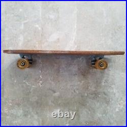 Vintage Wood Inlay Skateboard Continental Slick Wheels 24 Rare Collectable