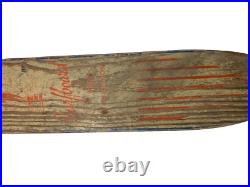 Vintage Wood Wooden Longboard Skateboard Metal Wheels Sidewalk Surfboard 35 Vintage Wood Wooden Longboard Skateboard Metal Wheels Sidewalk Surfboard 35