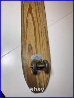 Vintage Wood Wooden Longboard Skateboard Metal Wheels Sidewalk Surfboard 35 Vintage Wood Wooden Longboard Skateboard Metal Wheels Sidewalk Surfboard 35