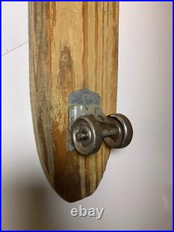 Vintage Wood Wooden Longboard Skateboard Metal Wheels Sidewalk Surfboard 35 Vintage Wood Wooden Longboard Skateboard Metal Wheels Sidewalk Surfboard 35