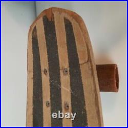 Vintage Wooden Skateboard Metal Park Trucks Wheels Clay Possibly Collectible