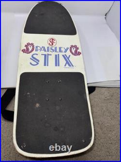Vintage Wooden Skateboard Paisley Stix 1986- 30 Sport Fun Inc. 1986 Used Vintage Wooden Skateboard Paisley Stix 1986- 30 Sport Fun Inc. 1986 Used