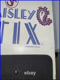 Vintage Wooden Skateboard Paisley Stix 1986- 30 Sport Fun Inc. 1986 Used