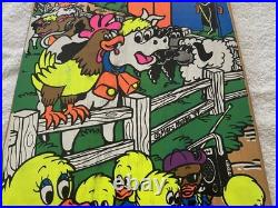 Vintage World Industries MIKE VALLELY BARNYARD FARM on BLACK DECK -NOS