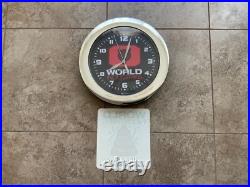 Vintage World Industries Shop Clock & Dealer Sticker Steve Rocco, Devilman Vintage World Industries Shop Clock & Dealer Sticker Steve Rocco, Devilman