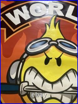 Vintage World Industries Skate Shop Display Banner Promo 4ft Vinyl Hard To Find