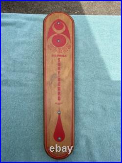 Vintage ZIPEES Wood Sidewalk Surfboard Skateboard Olympic M371 Metal Wheels