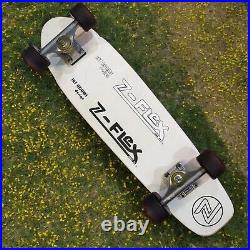 Vintage Z-Flex Jay Adams Design Skateboard and Wheels White GREAT condition