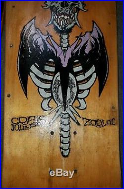 Vintage Zorlac Craig Johnson skateboard deck pushead Torso