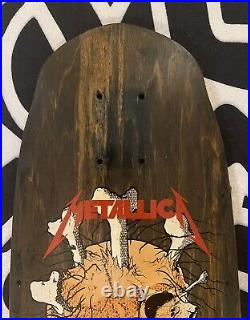 Vintage Zorlac Mini Metallica Skull And Bones Skateboard Deck Pushead Art