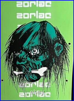 Vintage Zorlac Skateboard Deck Fluorescent Green Pushead Art