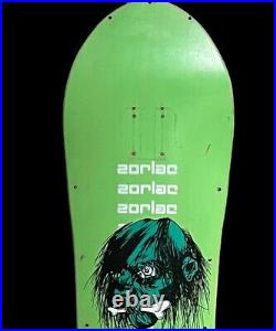 Vintage Zorlac Skateboard Deck Fluorescent Green Pushead Art