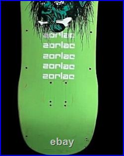 Vintage Zorlac Skateboard Deck Fluorescent Green Pushead Art