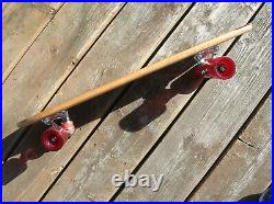 Vintage hobie 3 stringer multi wooden sidewalk surfboard skateboard weaver woody
