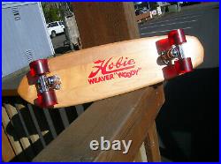 Vintage hobie 3 stringer multi wooden sidewalk surfboard skateboard weaver woody