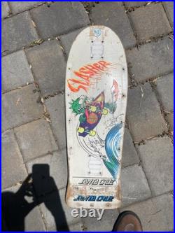 Vintage santa cruz slasher skateboard