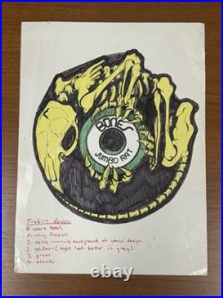 Vintage skateboard Hand Painted Powell Peralta Rat Bones Wheels T-Shirt Design