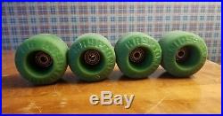Vintage skateboard wheels Kryptonics CX-66 Double Conical Green OG old school