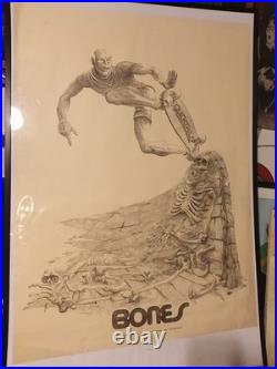 Vintage vernon courtlandt quicktail Powell skateboards bones poster
