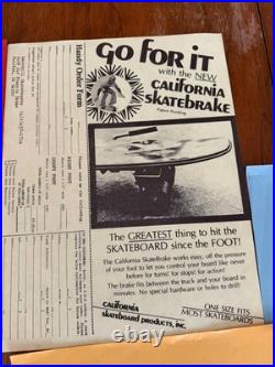 Vtg 1970s Skateboard Dealer Advertisements RARE Ermico Stroker Hobie Skatebrake
