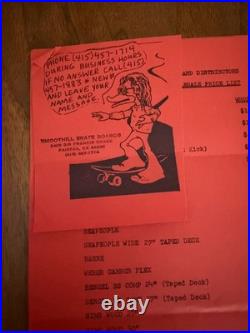 Vtg 1970s Skateboard Dealer Advertisements RARE Ermico Stroker Hobie Skatebrake